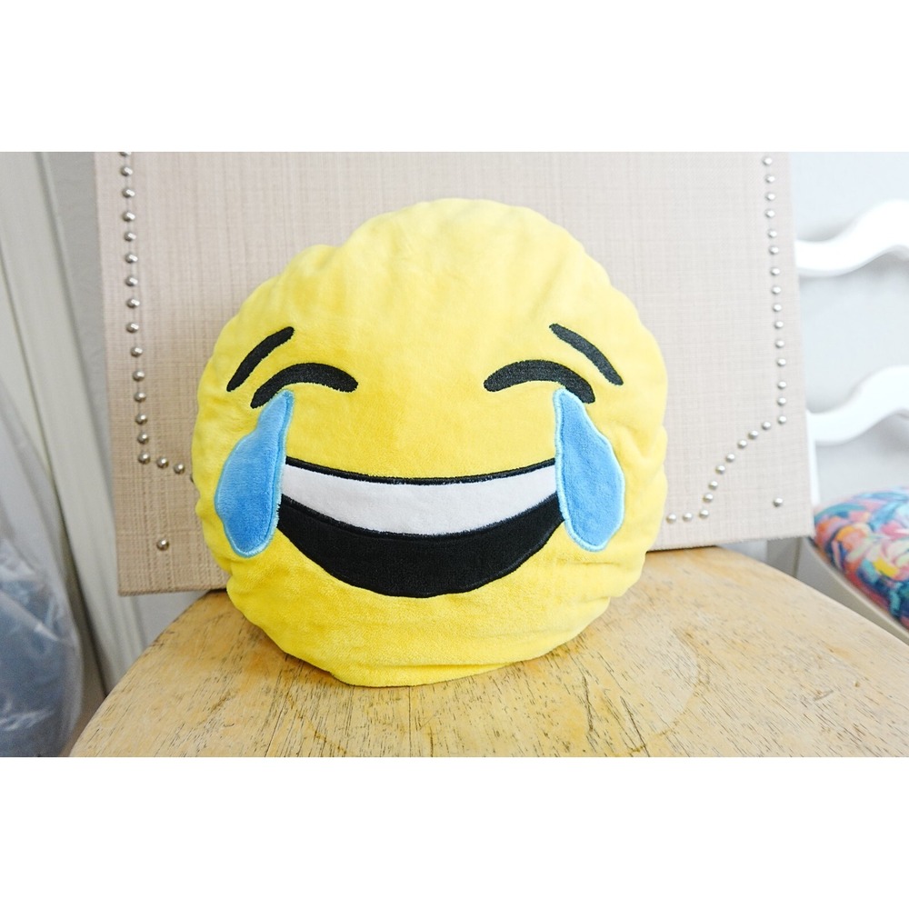 13" Tears‎ of Joy Emoji Expressions Plush Pillow Laughing Crying Cushion